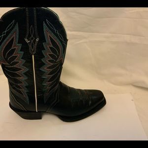 ARIAT Women's Black Leather Autry Western Boots  Size 6.5 / 37